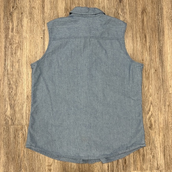 Disney Vintage Embroidered Chambray Vest - Picture 10 of 10